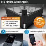 MSpa Oslo Aufblasbarer Whirlpool 180cm 6 Personen Outdoor Massage LED Wellness Garten Jacuzzi Entspannung – Bild 4