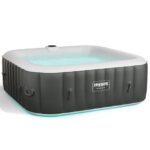 Premium Aufblasbarer Whirlpool 185x185cm 6 Personen Outdoor Massage LED Wellness Spa Garten Jacuzzi Entspannung – Bild 2