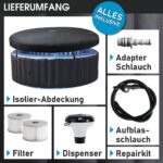 MSpa Bergen Aufblasbarer Whirlpool 224cm 4-8 Personen Outdoor Massage LED Wellness Garten Jacuzzi Entspannung – Bild 7