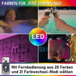 MSpa Oslo Aufblasbarer Whirlpool 180cm 6 Personen Outdoor Massage LED Wellness Garten Jacuzzi Entspannung – Bild 6
