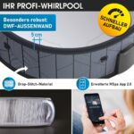 MSpa Tidal Aufblasbarer Whirlpool 224cm 4-8 Personen Outdoor Massage LED Wellness Garten Jacuzzi Entspannung – Bild 3