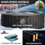 MSpa Starry Aufblasbarer Whirlpool Ø204x70cm 6 Personen Outdoor Massage LED Wellness Garten Jacuzzi Entspannung – Bild 6
