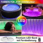 MSpa Aurora Aufblasbarer Whirlpool Ø204x70cm 6 Personen Outdoor Massage LED Wellness Garten Jacuzzi Entspannung – Bild 5