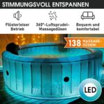 MSpa Starry Aufblasbarer Whirlpool Ø204x70cm 6 Personen Outdoor Massage LED Wellness Garten Jacuzzi Entspannung – Bild 5