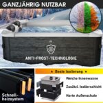MSpa Oslo Aufblasbarer Whirlpool 180cm 6 Personen Outdoor Massage LED Wellness Garten Jacuzzi Entspannung – Bild 9