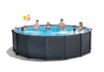 Intex Frame Frame Pool 124cm Outdoor Massage LED Wellness Spa Garten Jacuzzi Entspannung – Bild 2