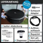 MSpa Starry Aufblasbarer Whirlpool Ø204x70cm 6 Personen Outdoor Massage LED Wellness Garten Jacuzzi Entspannung – Bild 7