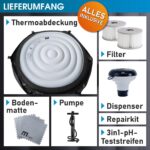 MSpa Duet Aufblasbarer Whirlpool 224cm 4-8 Personen Outdoor Massage LED Wellness Garten Jacuzzi Entspannung – Bild 7