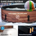 MSpa Duet Aufblasbarer Whirlpool 224cm 4-8 Personen Outdoor Massage LED Wellness Garten Jacuzzi Entspannung – Bild 6
