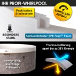 MSpa Cocoon Aufblasbarer Whirlpool 224cm 4-8 Personen Outdoor Massage LED Wellness Garten Jacuzzi Entspannung – Bild 3