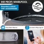 MSpa Mono Aufblasbarer Whirlpool 224cm 4-8 Personen Outdoor Massage LED Wellness Garten Jacuzzi Entspannung – Bild 3