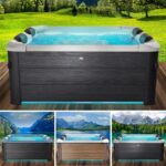MSpa Oslo Aufblasbarer Whirlpool 180cm 6 Personen Outdoor Massage LED Wellness Garten Jacuzzi Entspannung