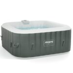 Premium Aufblasbarer Whirlpool 154x154cm 4 Personen Outdoor Massage LED Wellness Spa Garten Jacuzzi Entspannung – Bild 4