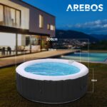 Premium Aufblasbarer Whirlpool 208cm 6 Personen Outdoor Massage LED Wellness Spa Garten Jacuzzi Entspannung – Bild 7
