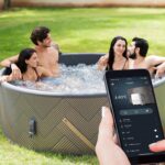 MSpa Mono Aufblasbarer Whirlpool 224cm 4-8 Personen Outdoor Massage LED Wellness Garten Jacuzzi Entspannung