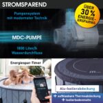 MSpa Tidal Aufblasbarer Whirlpool 224cm 4-8 Personen Outdoor Massage LED Wellness Garten Jacuzzi Entspannung – Bild 8