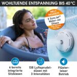 MSpa Tidal Aufblasbarer Whirlpool 224cm 4-8 Personen Outdoor Massage LED Wellness Garten Jacuzzi Entspannung – Bild 5