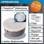 MSpa Cocoon Aufblasbarer Whirlpool 224cm 4-8 Personen Outdoor Massage LED Wellness Garten Jacuzzi Entspannung – Bild 7