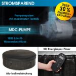 MSpa Starry Aufblasbarer Whirlpool Ø204x70cm 6 Personen Outdoor Massage LED Wellness Garten Jacuzzi Entspannung – Bild 8