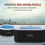 Premium Aufblasbarer Whirlpool 208cm 6 Personen Outdoor Massage LED Wellness Spa Garten Jacuzzi Entspannung – Bild 4