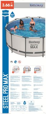 Premium Frame Pool Outdoor Massage LED Wellness Spa Garten Jacuzzi Entspannung – Bild 5