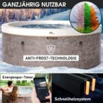 MSpa Cocoon Aufblasbarer Whirlpool 224cm 4-8 Personen Outdoor Massage LED Wellness Garten Jacuzzi Entspannung – Bild 8