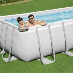 Premium Frame Frame Pool 132cm Outdoor Massage LED Wellness Spa Garten Jacuzzi Entspannung – Bild 4
