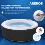 Premium Aufblasbarer Whirlpool 208cm 6 Personen Outdoor Massage LED Wellness Spa Garten Jacuzzi Entspannung – Bild 3