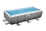 Premium Frame Pool 100cm Outdoor Massage LED Wellness Spa Garten Jacuzzi Entspannung