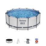 Premium Frame Pool Outdoor Massage LED Wellness Spa Garten Jacuzzi Entspannung
