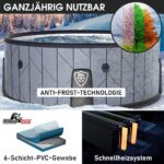 MSpa Tidal Aufblasbarer Whirlpool 224cm 4-8 Personen Outdoor Massage LED Wellness Garten Jacuzzi Entspannung – Bild 6