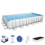 Premium Frame Frame Pool 132cm Outdoor Massage LED Wellness Spa Garten Jacuzzi Entspannung