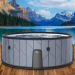 MSpa Tidal Aufblasbarer Whirlpool 224cm 4-8 Personen Outdoor Massage LED Wellness Garten Jacuzzi Entspannung