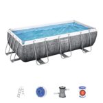 Premium Frame Pool 100cm Outdoor Massage LED Wellness Spa Garten Jacuzzi Entspannung – Bild 7
