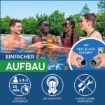 Premium Frame Frame Pool 122cm Outdoor Massage LED Wellness Spa Garten Jacuzzi Entspannung – Bild 6