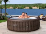 Premium Aufblasbarer Whirlpool Ø216x71cm Outdoor Massage LED Wellness Spa Garten Jacuzzi Entspannung – Bild 2