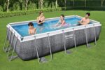 Premium Frame Pool 100cm Outdoor Massage LED Wellness Spa Garten Jacuzzi Entspannung – Bild 2