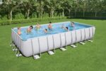 Premium Frame Frame Pool 132cm Outdoor Massage LED Wellness Spa Garten Jacuzzi Entspannung – Bild 2