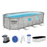 Premium Frame Frame Pool 122cm Outdoor Massage LED Wellness Spa Garten Jacuzzi Entspannung