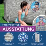 Premium Frame Frame Pool 122cm Outdoor Massage LED Wellness Spa Garten Jacuzzi Entspannung – Bild 5