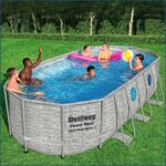 Premium Frame Frame Pool 122cm Outdoor Massage LED Wellness Spa Garten Jacuzzi Entspannung – Bild 2